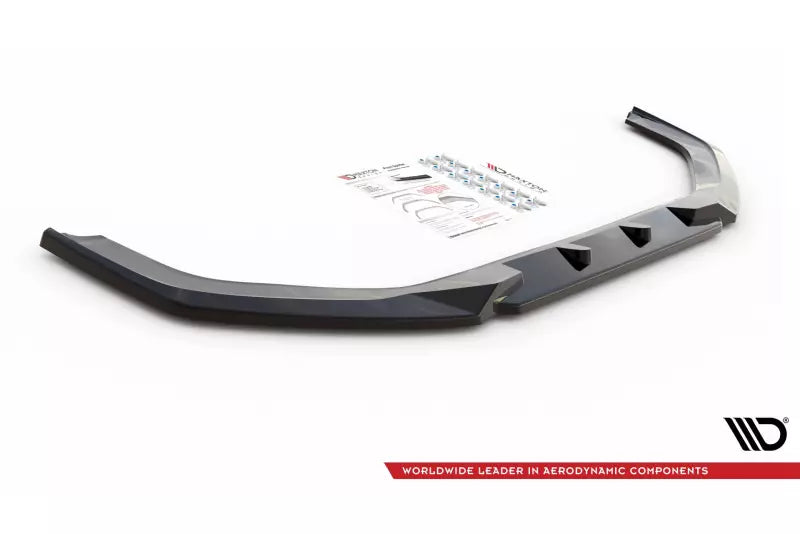 Maxton Design Frontlippe V.2 für Honda Civic Mk9 Hochglanz schwarz – Ansicht 3