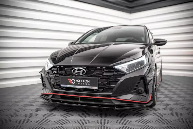 Maxton Design Frontlippe V.2 für Hyundai I20 N Mk3 Hochglanz schwarz – Ansicht 1