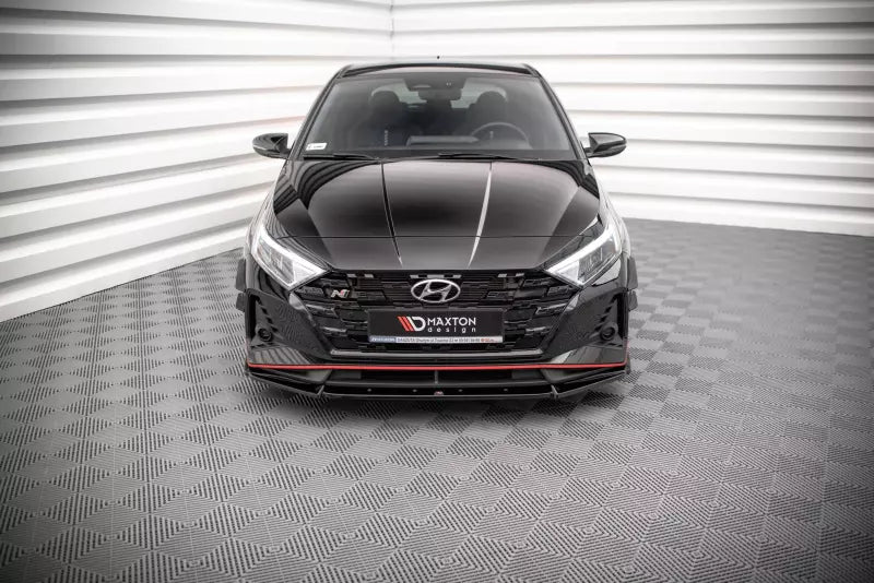 Maxton Design Frontlippe V.2 für Hyundai I20 N Mk3 Hochglanz schwarz – Ansicht 2