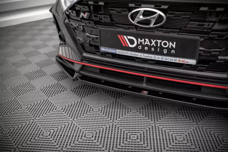 Maxton Design Frontlippe V.2 für Hyundai I20 N Mk3 Hochglanz schwarz – Ansicht 3