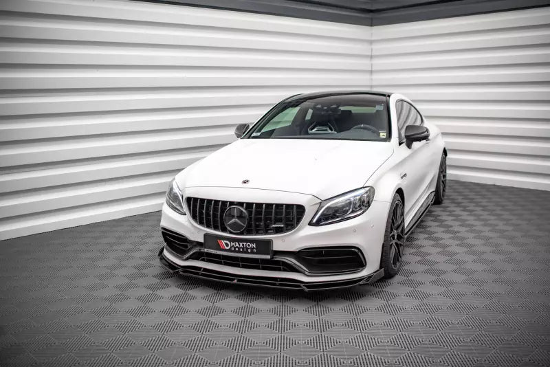 Maxton Design Frontlippe V.2 für Mercedes C63 AMG C205 Coupe Facelift Hochglanz schwarz – Ansicht 1