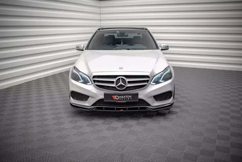 Maxton Design Frontlippe V.2 für Mercedes E Klasse W212 AMG-Line 2012-2016 Hochglanz schwarz – Ansicht 2