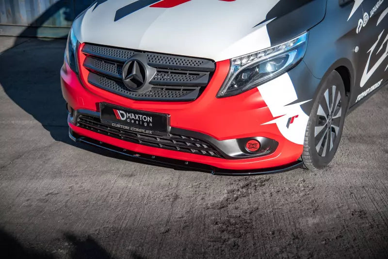 Maxton Design Frontlippe V.2 für Mercedes Vito W447 Facelift Hochglanz schwarz – Ansicht 1