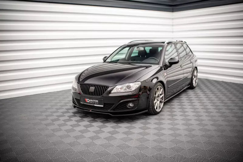 Maxton Design Frontlippe V.2 für Seat Exeo Hochglanz schwarz – Ansicht 1