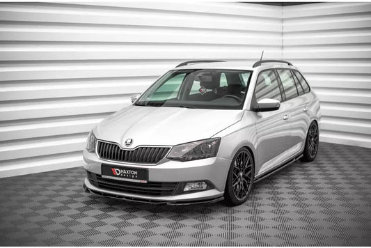 Maxton Design Frontlippe V.2 für Skoda Fabia Mk3 Hochglanz schwarz – Ansicht 1