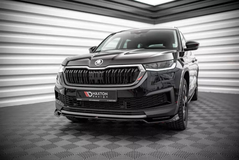 Maxton Design Frontlippe V.2 für Skoda Kodiaq Mk1 Facelift Hochglanz schwarz – Ansicht 1