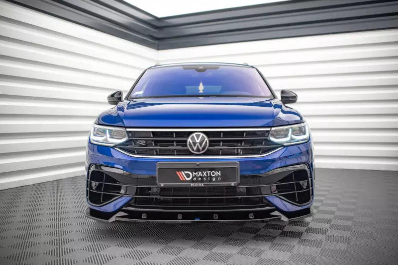 Maxton Design Frontlippe V.2 für VW Tiguan R Mk2 Facelift Hochglanz schwarz – Ansicht 2