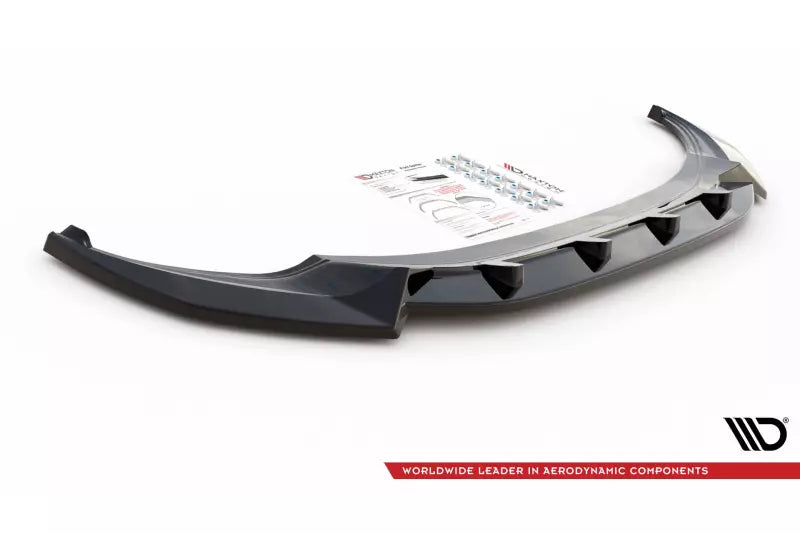 Maxton Design Frontlippe V.2 für VW Tiguan R Mk2 Facelift Hochglanz schwarz – Ansicht 3