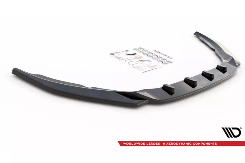 Maxton Design Frontlippe V.2 für Volvo S60 R-Design Mk2 Hochglanz schwarz – Ansicht 3