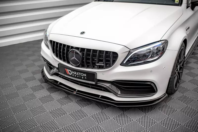 Maxton Design Frontlippe V.3 für Mercedes C63 AMG Aero Paket C205 Coupe Facelift Hochglanz schwarz – Ansicht 1