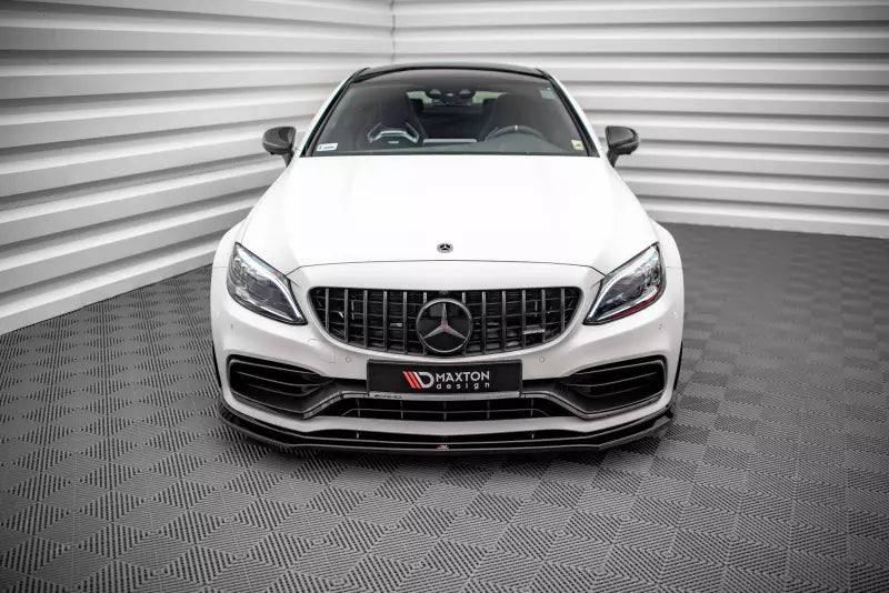 Maxton Design Frontlippe V.3 für Mercedes C63 AMG Aero Paket C205 Coupe Facelift Hochglanz schwarz – Ansicht 2