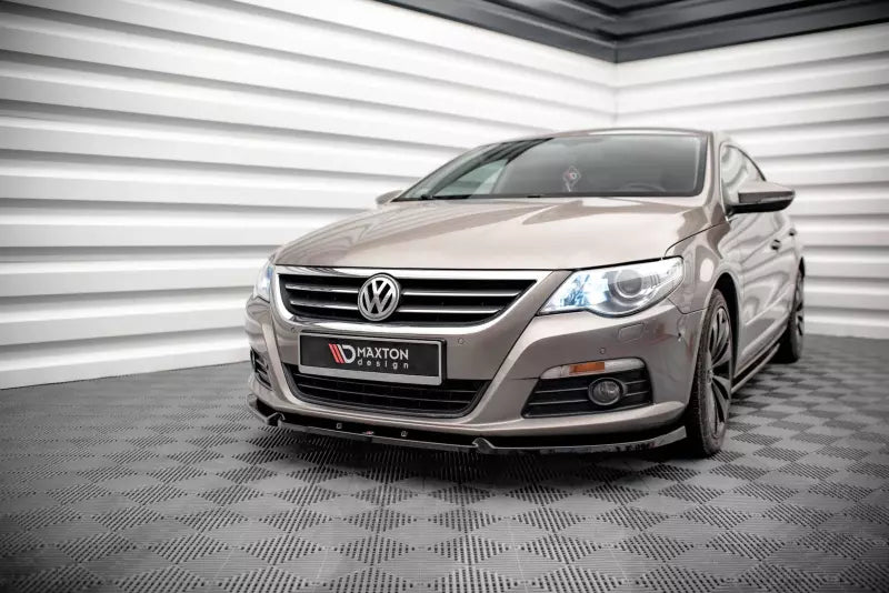 Maxton Design Frontlippe V.3 für VW Passat CC Hochglanz schwarz – Ansicht 1