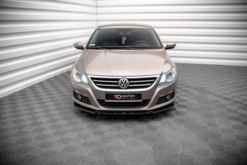 Maxton Design Frontlippe V.3 für VW Passat CC Hochglanz schwarz – Ansicht 2