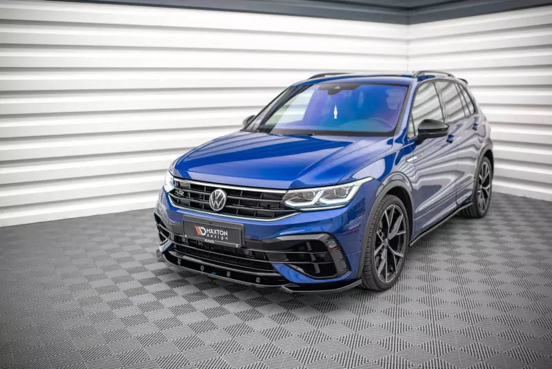 Maxton Design Frontlippe V.3 für VW Tiguan R / R-Line Mk2 Facelift Hochglanz schwarz – Ansicht 1