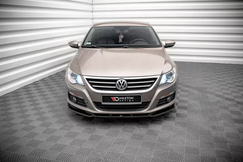 Maxton Design Frontlippe V.4 für VW Passat CC Hochglanz schwarz – Ansicht 2