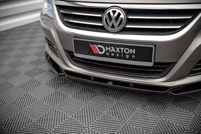 Maxton Design Frontlippe V.4 für VW Passat CC Hochglanz schwarz – Ansicht 3