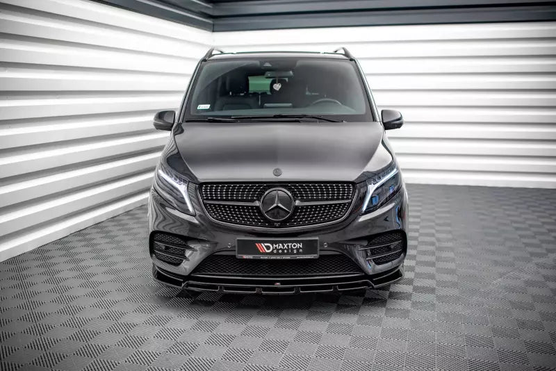Maxton Design Frontlippe V.5 für Mercedes V-Klasse W447 AMG-Line Facelift Hochglanz schwarz – Ansicht 2