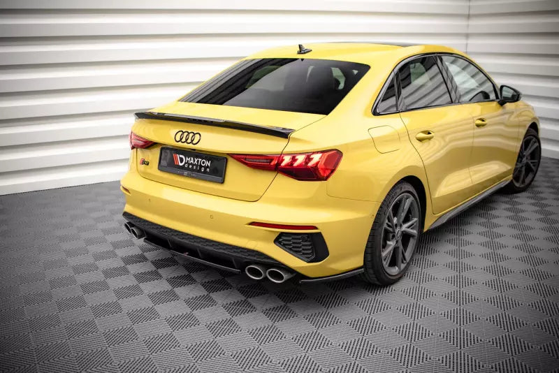Maxton Design Diffusor Flaps für Audi S3 Limousine 8Y Hochglanz schwarz – Ansicht 1