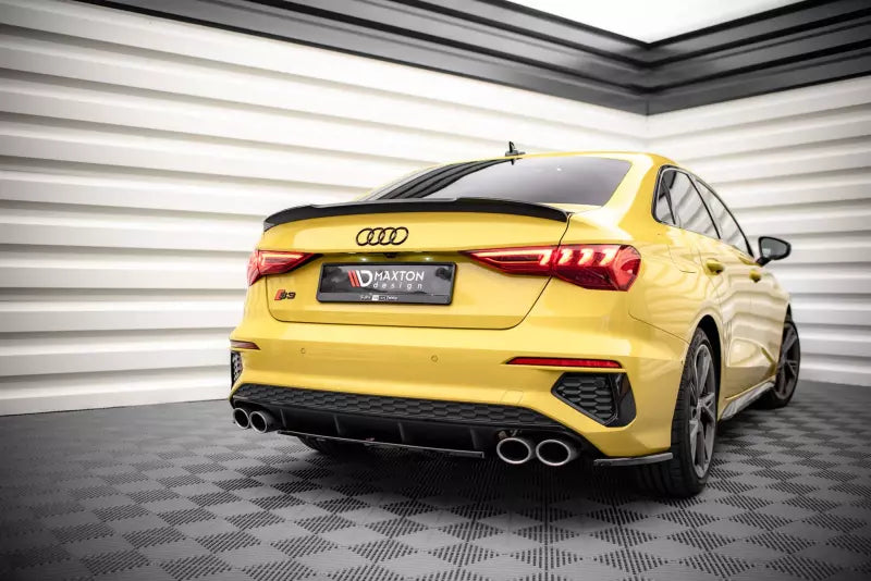 Maxton Design Diffusor Flaps für Audi S3 Limousine 8Y Hochglanz schwarz – Ansicht 2