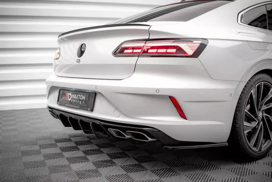 Maxton Design Diffusor Flaps für VW Arteon R Hochglanz schwarz – Ansicht 1