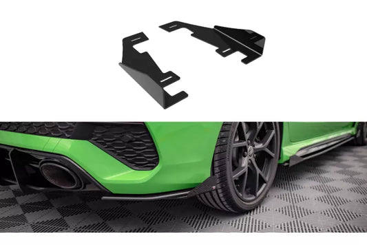 Maxton Design Street Pro Heckdiffusor Flaps für Audi RS3 Limousine 8Y Hochglanz schwarz – Ansicht 1