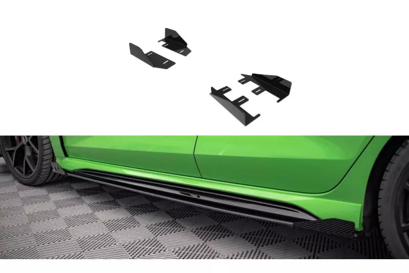 Maxton Design Street Pro Schweller Flaps für Audi RS3 Limousine 8Y Hochglanz schwarz – Ansicht 2