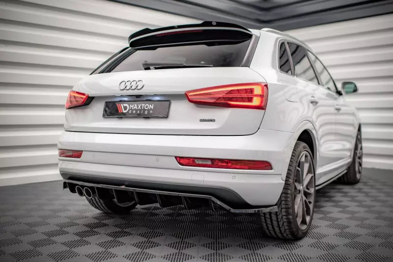 Maxton Design Heckdiffusor DTM Look für Audi Q3 S-Line 8U Facelift Hochglanz schwarz – Ansicht 1