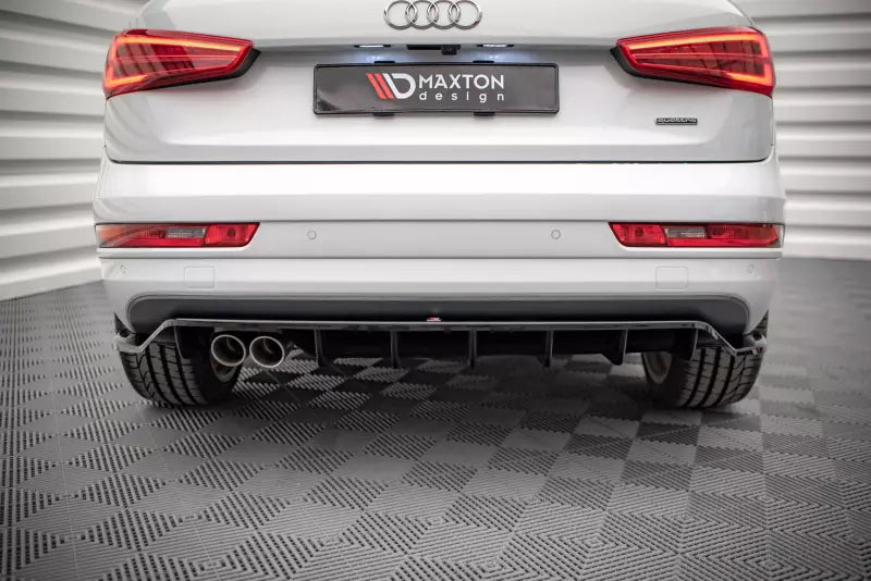 Maxton Design Heckdiffusor DTM Look für Audi Q3 S-Line 8U Facelift Hochglanz schwarz – Ansicht 2