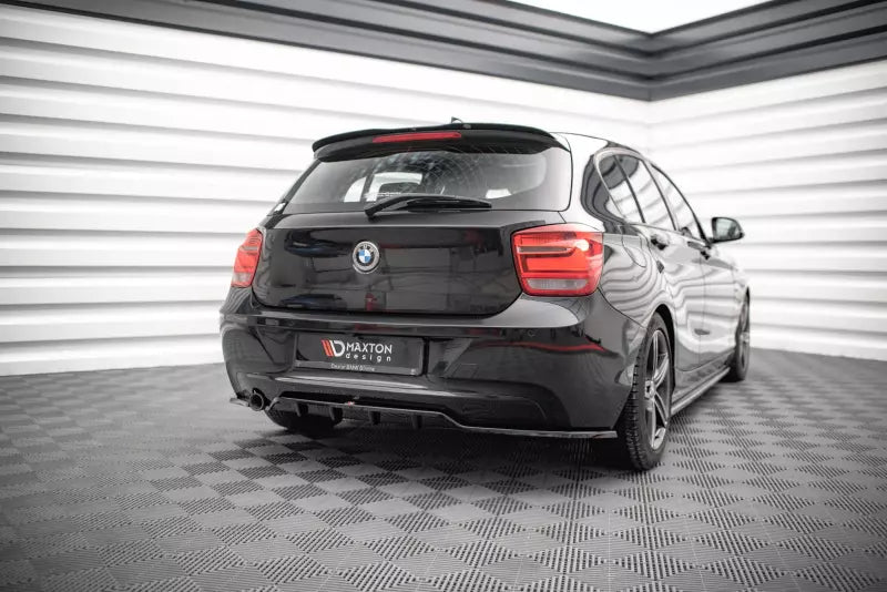 Maxton Design Heckdiffusor DTM Look für BMW 1er F20 Hochglanz schwarz – Ansicht 1