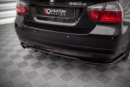 Maxton Design Heckdiffusor DTM Look für BMW 3er Limousine E90 Hochglanz schwarz – Ansicht 1