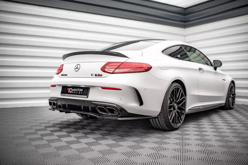 Maxton Design Heckdiffusor DTM Look für Mercedes C63 S AMG C205 Coupe Facelift Hochglanz schwarz – Ansicht 1