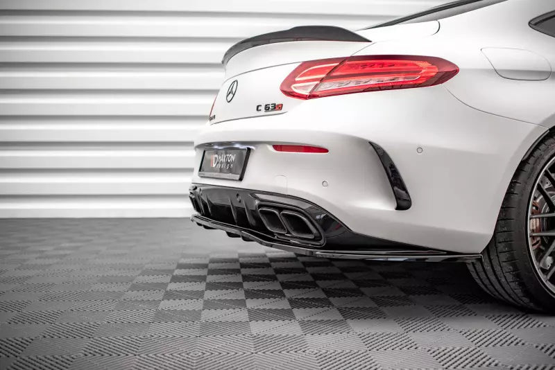 Maxton Design Heckdiffusor DTM Look für Mercedes C63 S AMG C205 Coupe Facelift Hochglanz schwarz – Ansicht 2