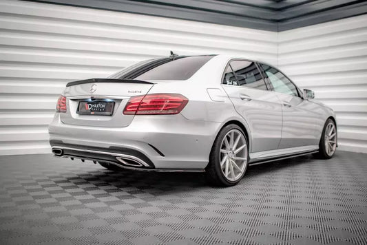 Maxton Design Heckdiffusor DTM Look für Mercedes E Klasse W212 AMG-Line Limousine Facelift Hochglanz schwarz – Ansicht 1