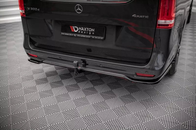 Maxton Design Heckdiffusor DTM Look für Mercedes V-Klasse W447 AMG-Line Facelift Hochglanz schwarz – Ansicht 1