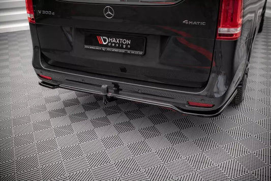 Maxton Design Heckdiffusor DTM Look für Mercedes V-Klasse W447 AMG-Line Facelift Hochglanz schwarz – Ansicht 1
