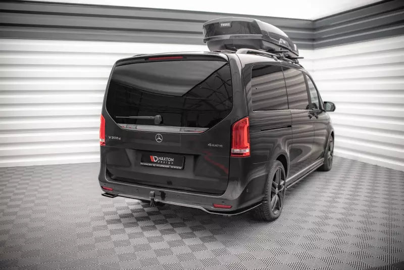 Maxton Design Heckdiffusor DTM Look für Mercedes V-Klasse W447 AMG-Line Facelift Hochglanz schwarz – Ansicht 2