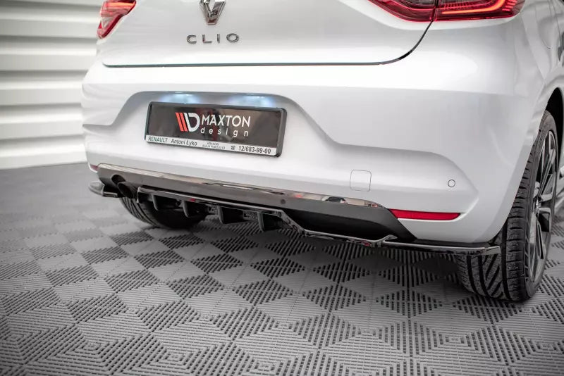Maxton Design Heckdiffusor DTM Look für Renault Clio Mk5 Hochglanz schwarz – Ansicht 1
