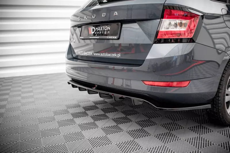 Maxton Design Heckdiffusor DTM Look für Skoda Fabia Combi Mk3 Facelift Hochglanz schwarz – Ansicht 1