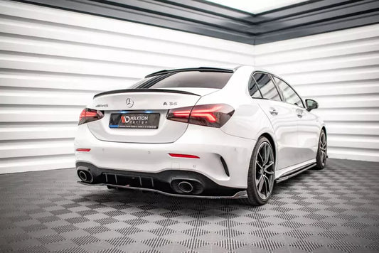 Maxton Design Heckdiffusor DTM Look V.2 für Mercedes A-Klasse 35 AMG Limousine V177 Hochglanz schwarz – Ansicht 1