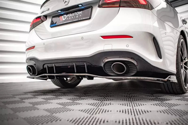 Maxton Design Heckdiffusor DTM Look V.2 für Mercedes A-Klasse 35 AMG Limousine V177 Hochglanz schwarz – Ansicht 2