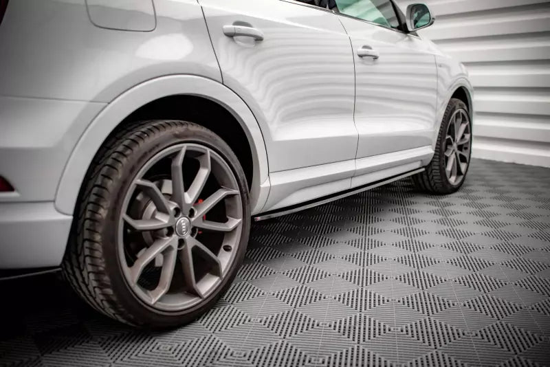 Maxton Design Seitenschweller (Paar) für Audi Q3 S-Line 8U Facelift Hochglanz schwarz – Ansicht 1