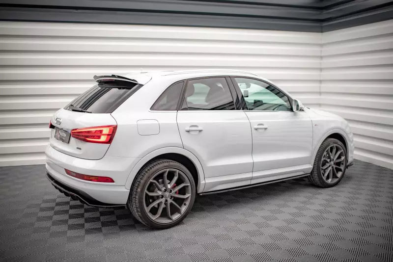Maxton Design Seitenschweller (Paar) für Audi Q3 S-Line 8U Facelift Hochglanz schwarz – Ansicht 3