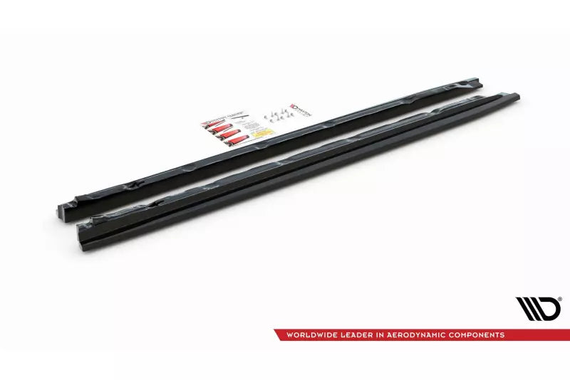Maxton Design Seitenschweller (Paar) für Audi Q3 S-Line 8U Facelift Hochglanz schwarz – Ansicht 4