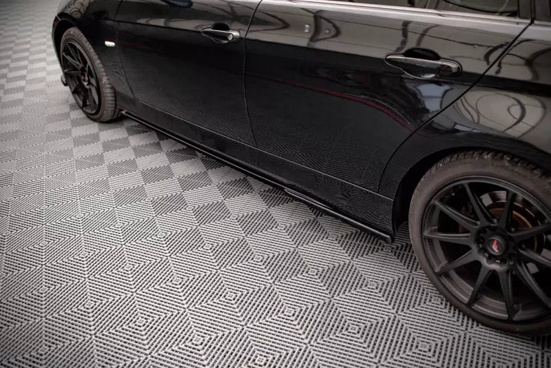 Maxton Design Seitenschweller (Paar) für BMW 3er E90 Hochglanz schwarz – Ansicht 1