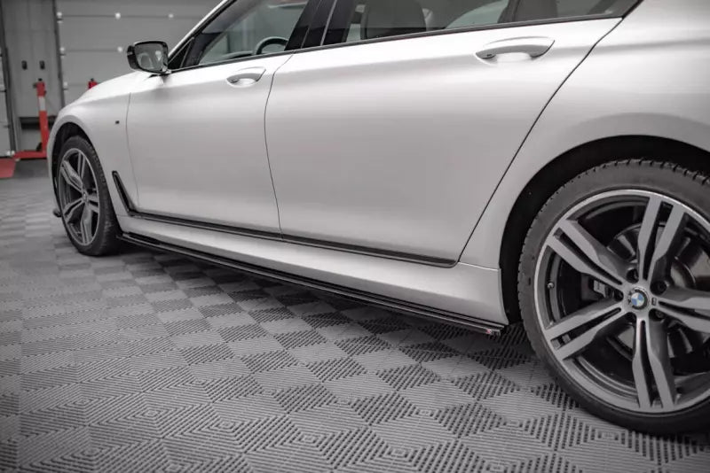 Maxton Design Seitenschweller (Paar) für BMW 7er Lang M-Paket G12 Hochglanz schwarz – Ansicht 3
