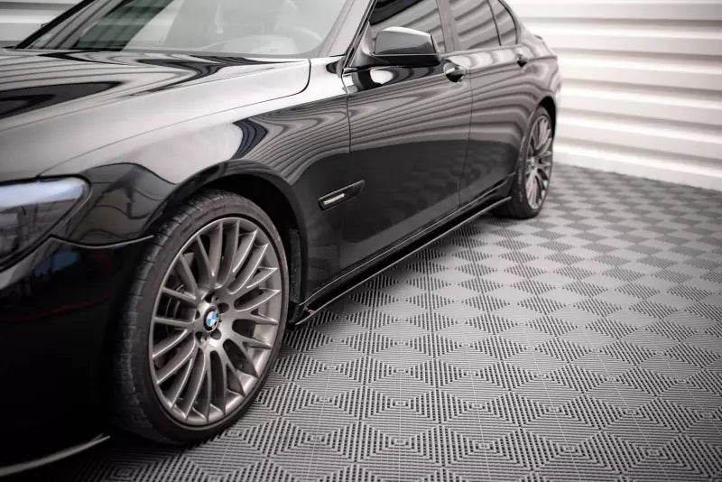 Maxton Design Seitenschweller (Paar) für BMW 7er M-Paket F01 Hochglanz schwarz – Ansicht 1