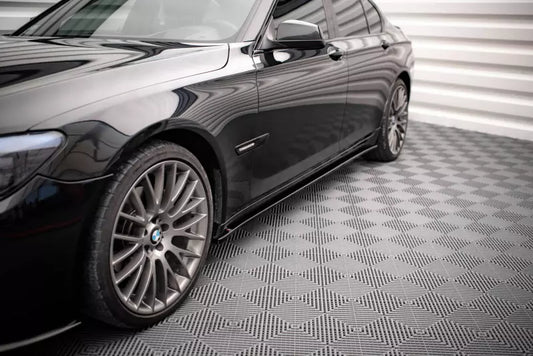 Maxton Design Seitenschweller (Paar) für BMW 7er M-Paket F01 Hochglanz schwarz – Ansicht 1