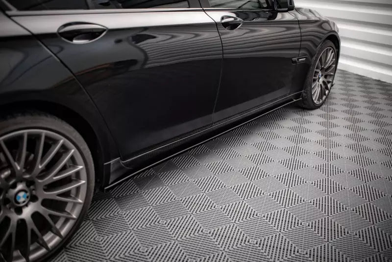 Maxton Design Seitenschweller (Paar) für BMW 7er M-Paket F01 Hochglanz schwarz – Ansicht 2