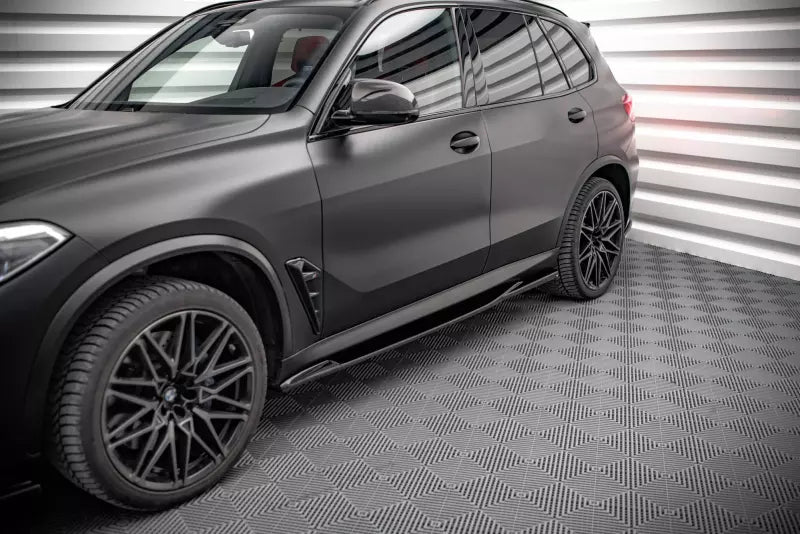 Maxton Design Seitenschweller (Paar) für BMW X5M F95 Hochglanz schwarz – Ansicht 1