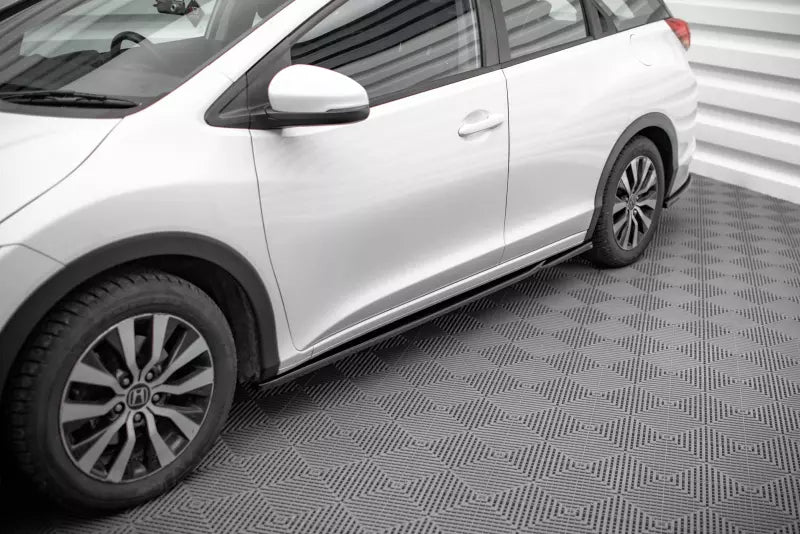Maxton Design Seitenschweller (Paar) für Honda Civic Mk9 Hochglanz schwarz – Ansicht 1